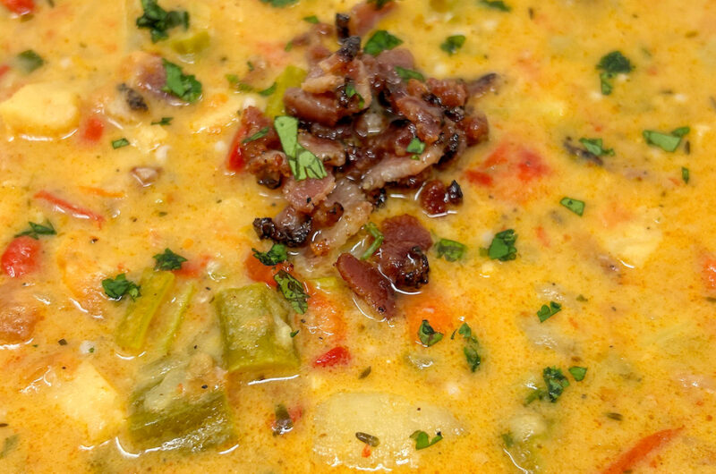 Caribbean-Style Conch and Bacon Chowder