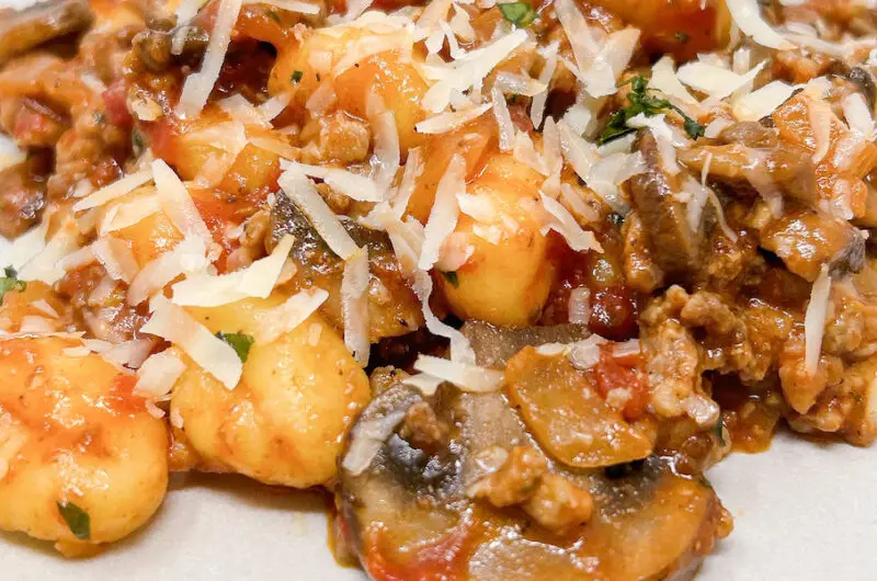 Gnocchi alla Rustica (Skillet Gnocchi with Italian Sausage, Mushroom, & Tomato)