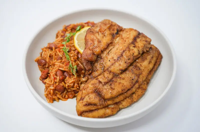 Pan-Fried Redfish, Red Beans, and Rice