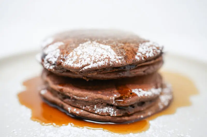 Mocha Pancakes with Coffee Syrup