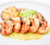 Citrus Grilled Shrimp with Cornmeal Pancakes and Cilantro-Lime Aioil